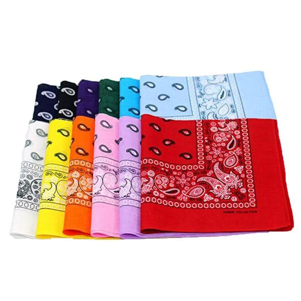 

towel dozen paisley bandanas multi colored set cowboy head scarf double sided cotton blend hip hop bandana headwear hair band