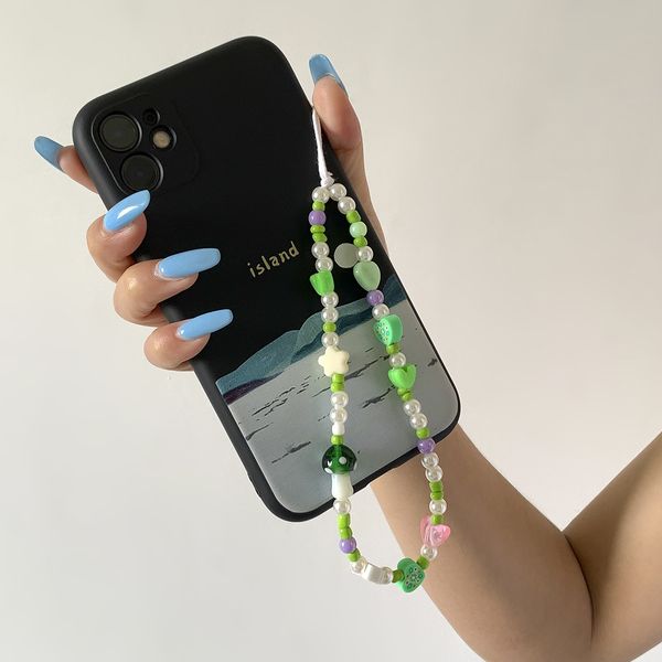 

phone strap chain, cell phone chain, straps for phone, Black