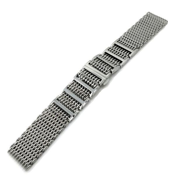 

shadowshark 20mm/22mm/24mm watch band butterfly button fully adjustable and detachable silver black strap 2021 bands, Black;brown