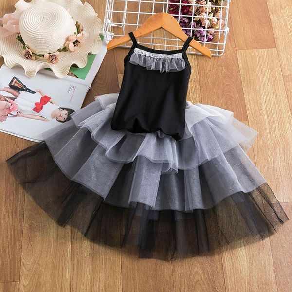 

sleeveless lace tulle dresses for girls kids cake layer tutu party vestidos elegant wedding clothes children princess dress girl's, Red;yellow
