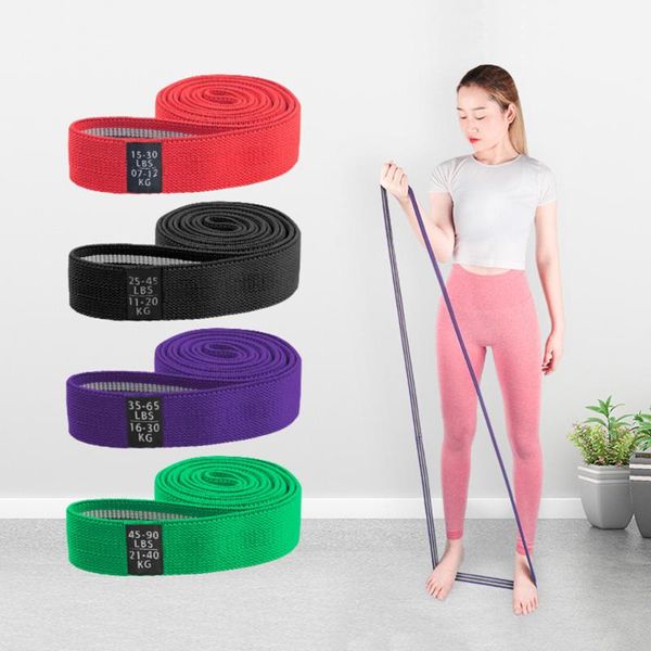 

resistance bands 4pcs long loop with storage bag elastic band set for yoga home gym training workout exercise legs thigh