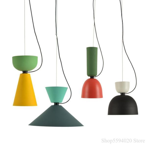 

pendant lamps nordic color dining room chandelier led lamp living bedroom bedside creative fashion macaron light