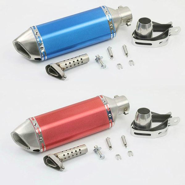 

51mm red blue motorcycle exhaust systems pipe muffler db killer escape moto for fz6 ninja 400 nmax 230 tmax 500 gsr 600 system