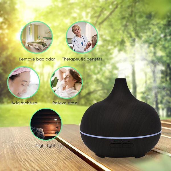 

creative wood grain usb air aroma humidifier essential oil diffuser led abs pp exquisite therapy purifier fragrance lamps