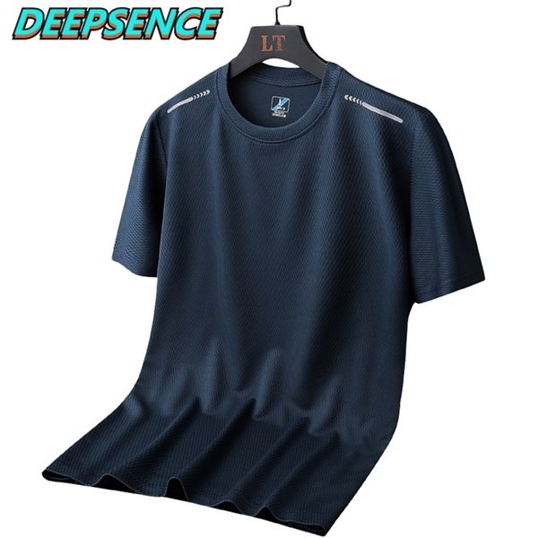 

summer outdoor ice silk short sleeve t shirt men solid color casual sports quick drying trip fishing t 210716, White;black