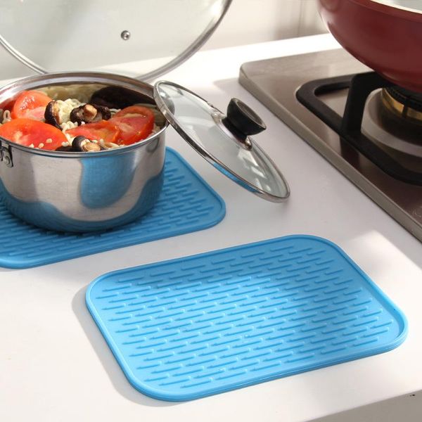 

mats & pads silicone drain heat insulation pad pot bowl water cup coffee car phone mat non-slip tablewar kitchen accessories