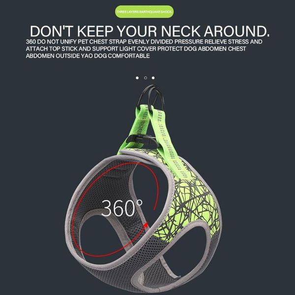

reflective nylon large pet dog harness all weather service ves padded adjustable safety vehicular lead for dogs collars & leashes