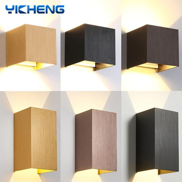 

wall lamps brushed aluminum led lamp 6w 12w indoor lights living room garden modern nordic ip65 waterproof outdoor
