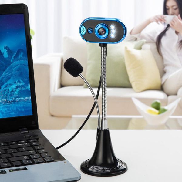 

webcams led hd webcam deskcomputer pc video usb with microphone night vision camera