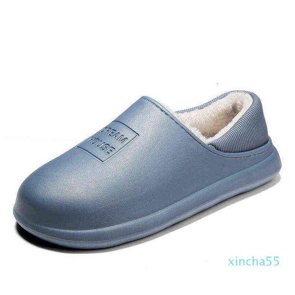 

winter cotton slipper back foot bag heel two wear household indoor warm and waterproof thick bottom plush men's women's, Black