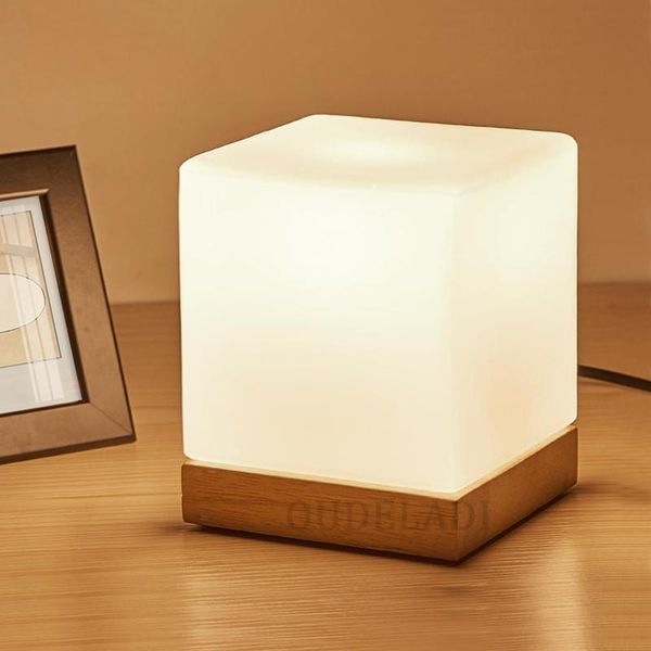 

table lamps wooden modern led for living room bedroom bedsides cafe de home decoration lights fixture glass lamp shade luminaire