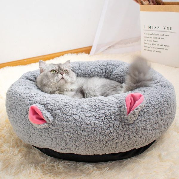 

cat beds & furniture house cats sleeping bag washable pet nest products round lamb wool keep warm kitten dog larger space animal goods acces