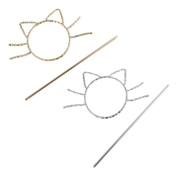 

hair accessories women meow style clip slide stick vintage metal hairpin ponytail bun holder