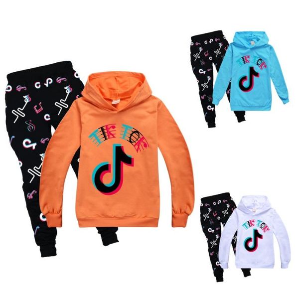 

clothing sets autumn spring toddler boy costume outfit kids tracksuit casual children music notation hooded pants 2pcs/set, White