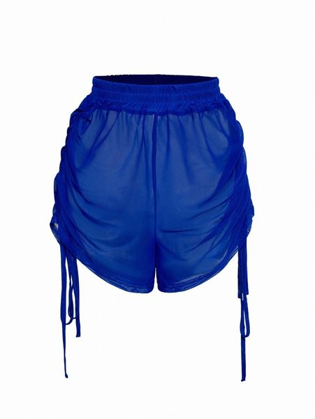 

drawstring side cover up shorts i7uy#, White;black