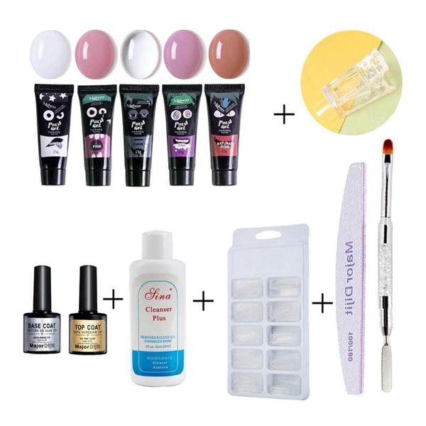 

nail gel 2021 12pcs/set extention kit potherapy extension set, Red;pink