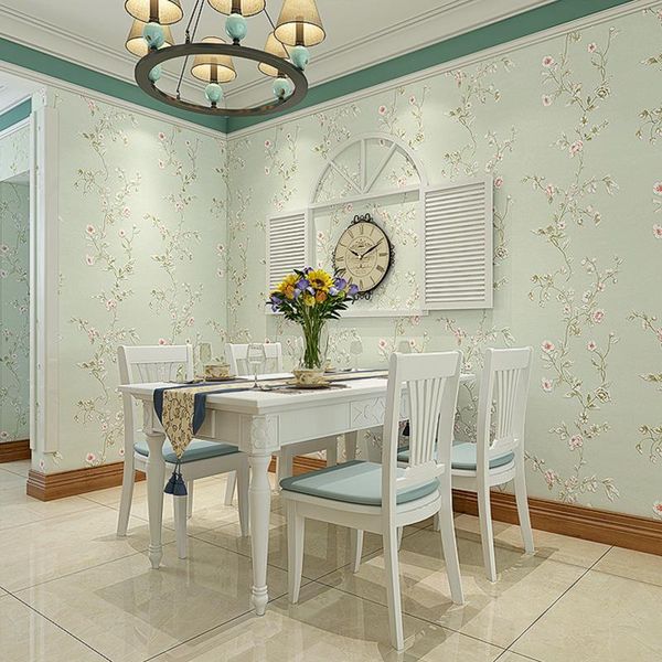

wallpapers floral style embossed rustic korean 3d wallpaper roll modern fashion non-woven for bedroom living room walls contact