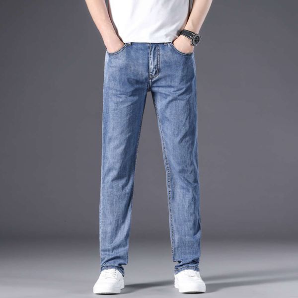 

men right jeans summer dunne casual broek loss light and skin-friendly the, Blue