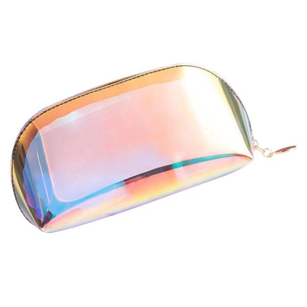 

1pc semitransparent toiletry bag cosmetic pouch travel organizer storage bags