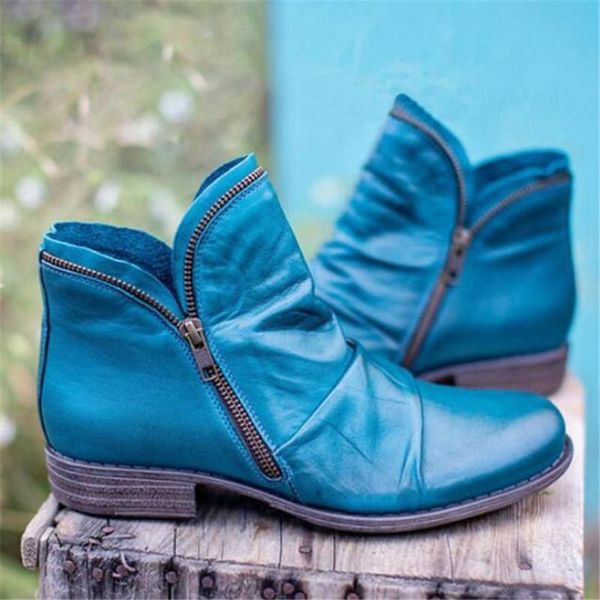 

boots 2021 autumn winter women's round toe thick heel side zipper riding women casual fashion shoes, Black