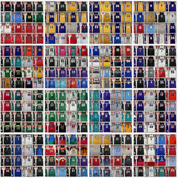 

mitchell and ness retro basketball jerseys 34 paul larry pierce ray kevin allen garnett dikembe steve mutombo smith spud dell webb curry nas, Black;red