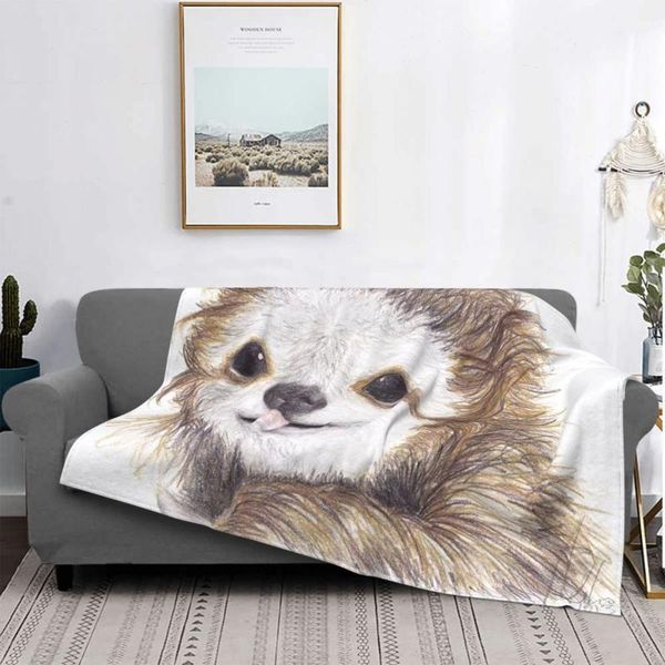 

blankets sloth pattern flannel decoration cute animal portable lightweight thin throw blanket for bed car quilt