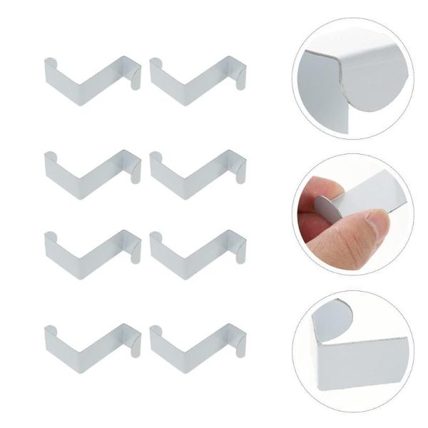 

hooks & rails 8pcs z-type hangers door back hook racks punch-free