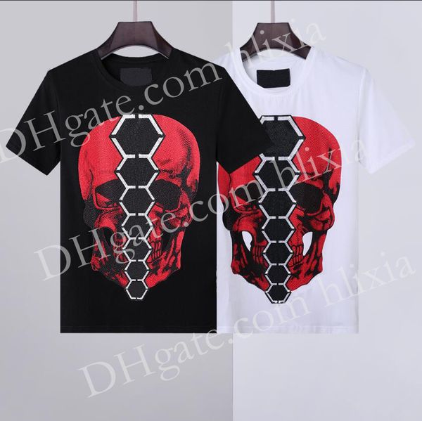 

2021 design summer street wear europe fashion men cotton tshirt casual short sleeve tee h671 t-shirt, White;black