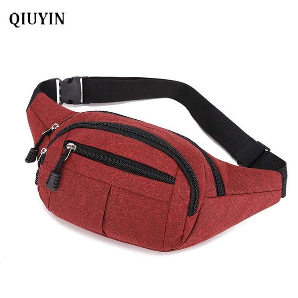 

waist bags qiuyin running nylon sports wallet women's bag fanny pack zip solid pouch places faces cross body belt