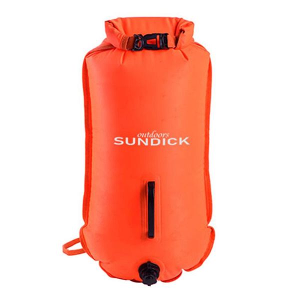 

life vest & buoy 1pc open water swim ultralight safety float swiming bag for swimmers triathletes snorkelers surfers (orange)