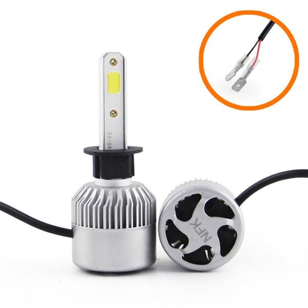 

car headlights shuoke s2 brightest h1 led headlight bulb 12v 30w 2.8a 3800lm 1 pair built in driver design lights