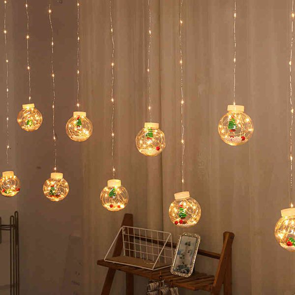 

christmas led ing ball lamp decorative girl room string color curtain