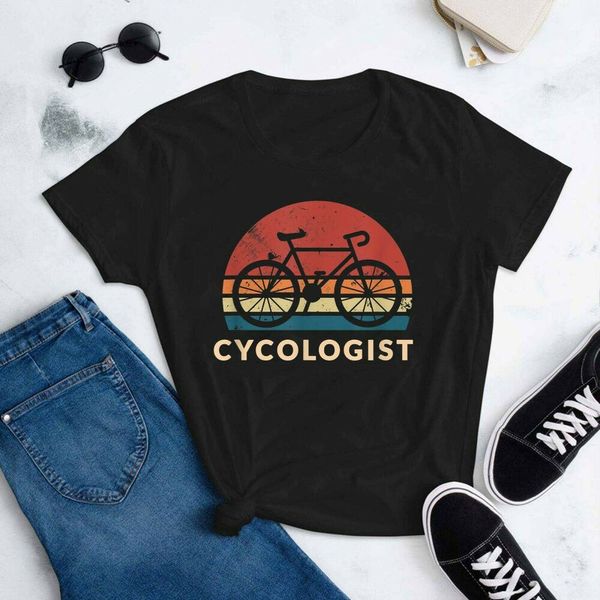 

cycologist funny retro bycicle parody design cyclists gift t-shirt, White;black