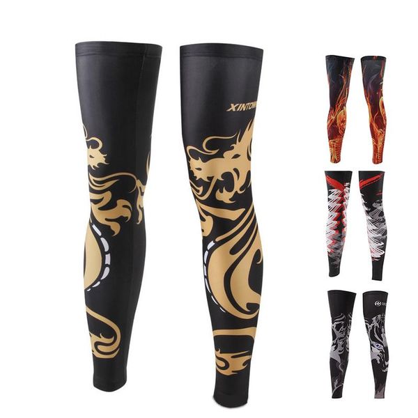 

no-slip cycling leg warmer bike bicycle guards knee warm sleeves covers windproof size s-xxxl 16 colors arm & warmers, Black