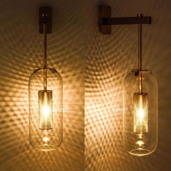 

wall lamps retro personality metal net shade e14 led lamp for kitchen living room bedroom bedside restaurant aisle corridor light