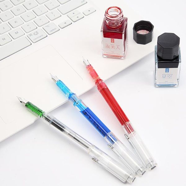 

fountain pens cute kawaii plastic transparent calligraphy pen creative for writing kids gift school supplies student stationery
