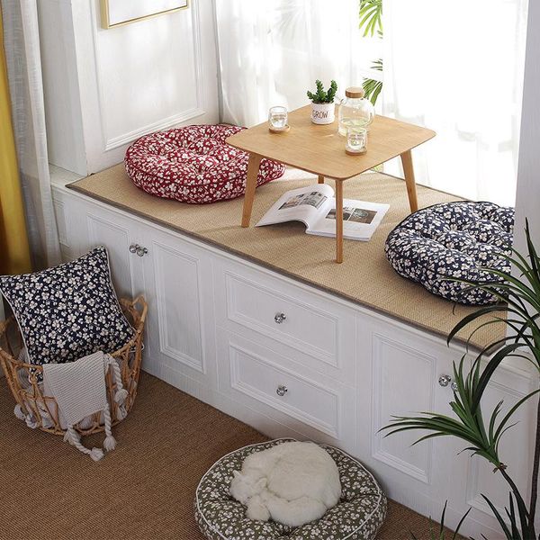 

cushion/decorative pillow japanese style fashion futon cushions cotton linen tatami floor thicker round seat pads meditation balcony window