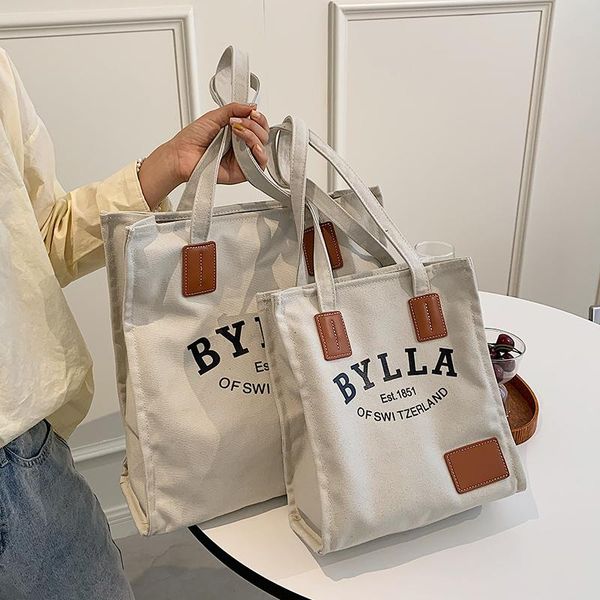 

evening bags letter casual large capacity shoulder bag women 2021 designer travel canvas tote female big handbag book shopping 7556