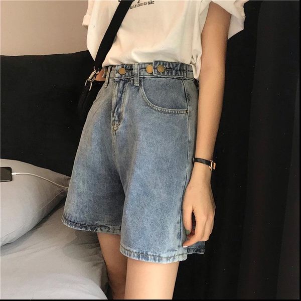 

summer autumn casual light blue womens jean denim shorts fashion plus size s 5xl high waist jeans slim loose wide