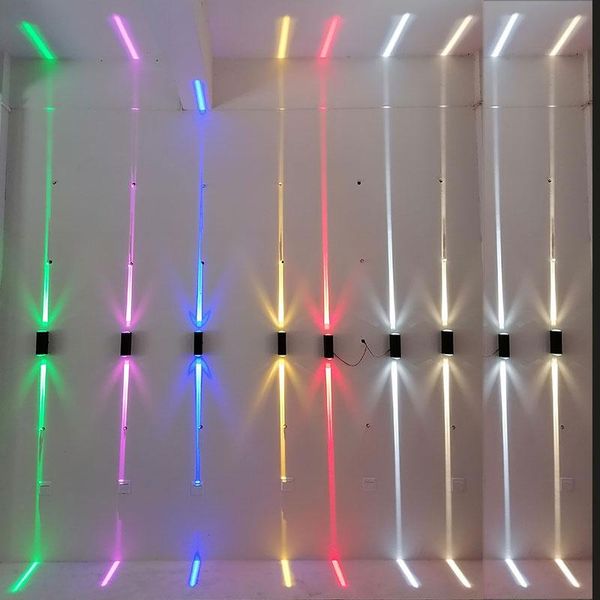 

wall lamps decorate line beam led up down light aluminum indoor outdoor ip65 lighting red blue green lamp