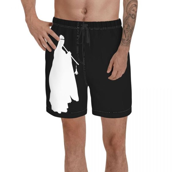 

men's shorts beach anime the untamed lan xichen breathable quick dry funny novelty r246 basketball hawaii pants, White;black