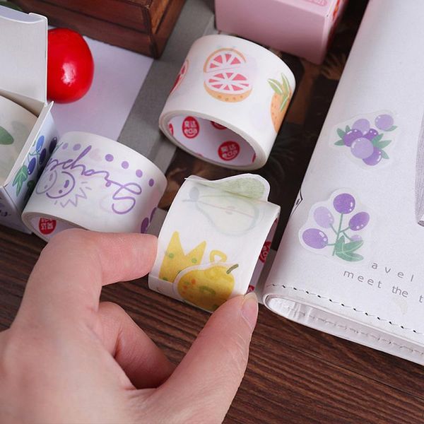 

gift wrap 1roll fruit pattern hand account decoration masking tape sticker diy scrapbooking box decor materials