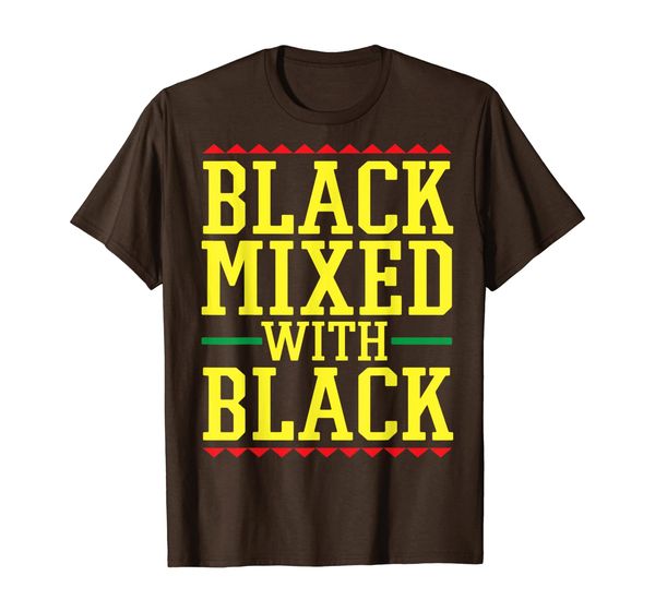 

black mixed with black race black pride melanin shirt gift, White;black
