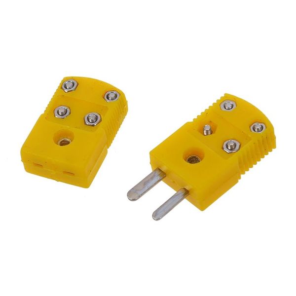 

smart power plugs yellow plastic shell k type thermocouple plug socket connector set