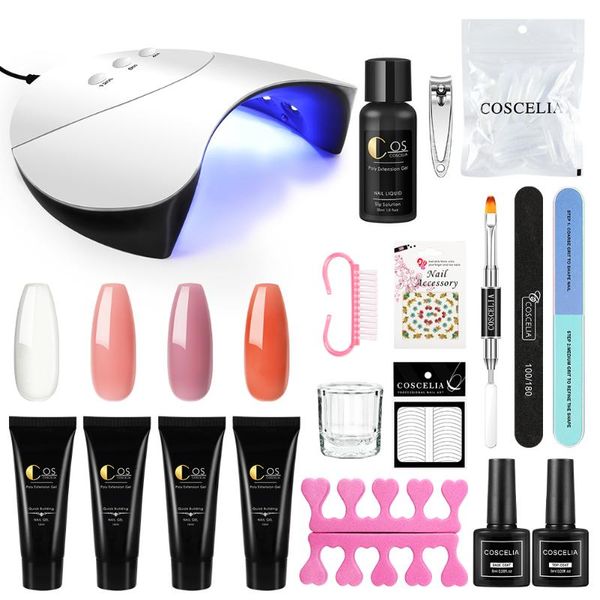 

nail art kits coscelia 15ml poly extensions gel set led uv varnish polish kit quick building for nails hard jelly manicure tools