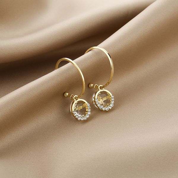 

925 silver needle crystal diamond c-shaped south korea new fashion personality net red versatile earrings