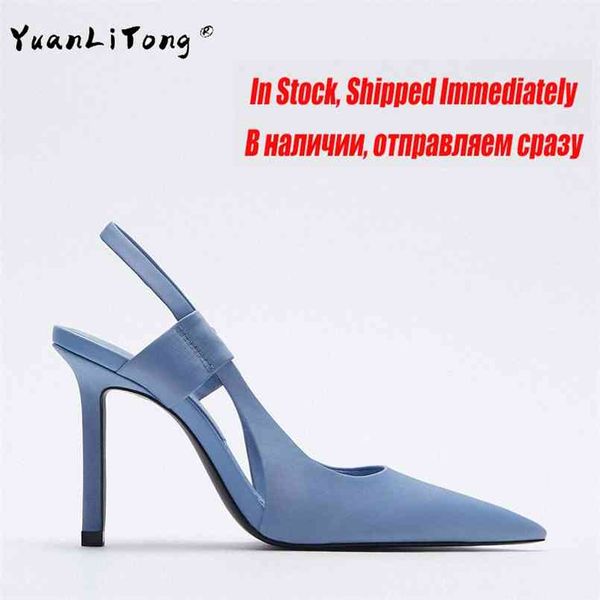 

spring za women's shoes light blue dew heel fairy sandal with pointed 210901, Black
