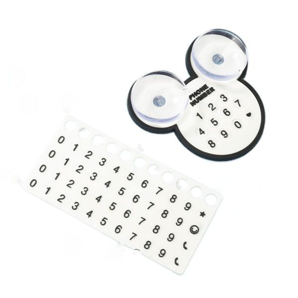 

creative soft suction cup temporary parking sign moving car phone number card supplies interior decorations