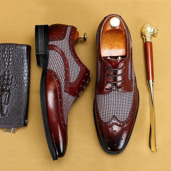 

vintage fashion men shoes pu pointed toe solid color men's leather casual comfortble business office wedding footwear dress, Black