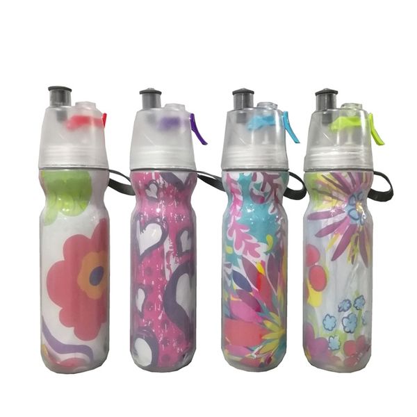 

new color food grade pe double deck cup, outdoor riding sports spray kettle.